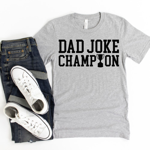 Dad Joke Champion Tee Black Ink