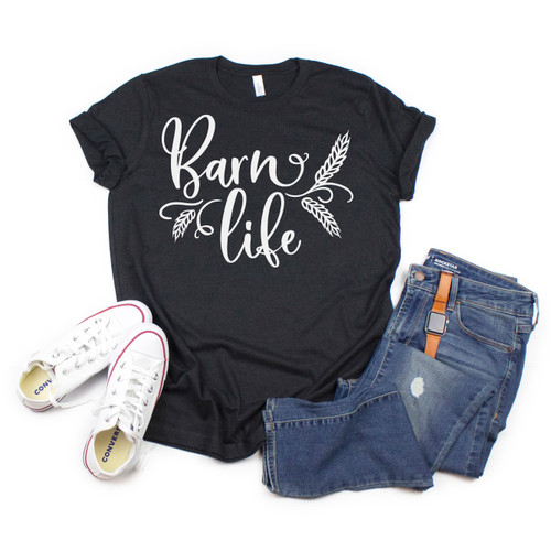 Barn Life Tee White Ink