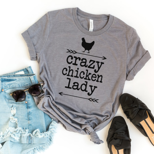 Crazy Chicken Lady Tee Black Ink