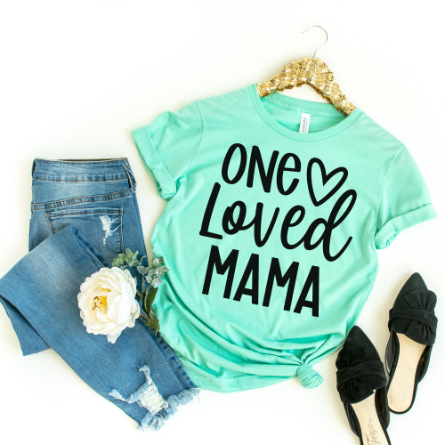 One Loved Mama Tee Black Ink One Loved Mama Tee Black Ink