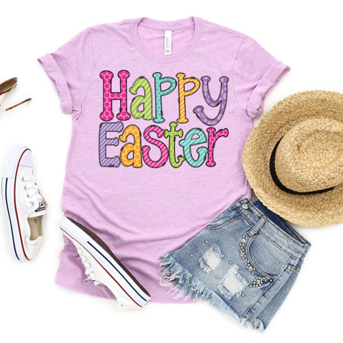 Colorful Happy Easter Tee