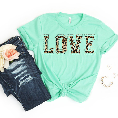 Leopard Print Love Tee