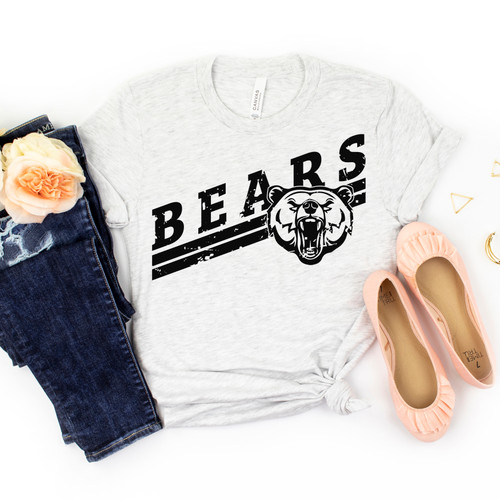 Distressed Bears Tee Black Ink