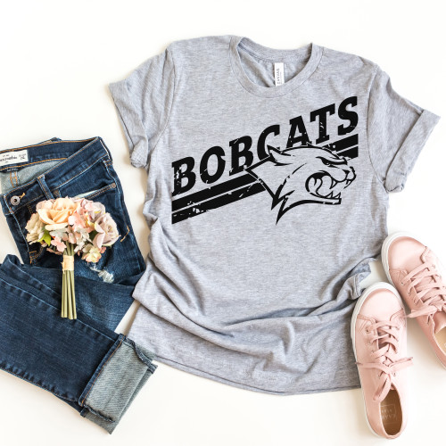 Distressed Bobcats Tee Black Ink