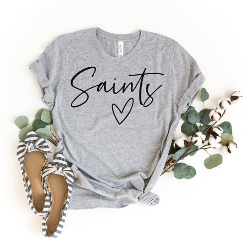 Cursive Saints Tee Black Ink