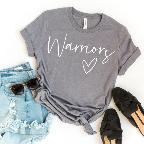 Cursive Warriors Tee White Ink