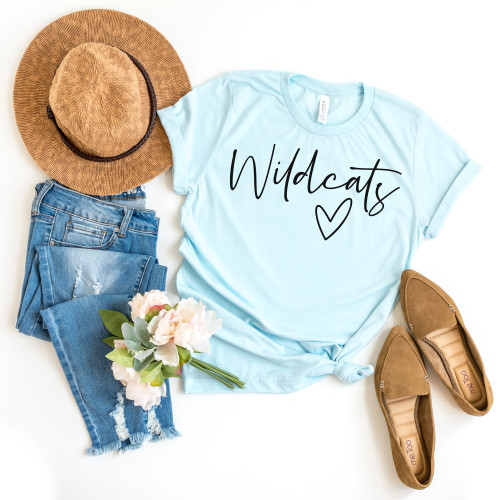 Cursive Wildcats Tee Black Ink Cursive Wildcats Tee Black Ink