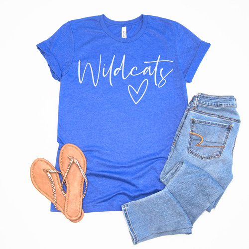 Cursive Wildcats Tee White Ink Cursive Wildcats Tee White Ink