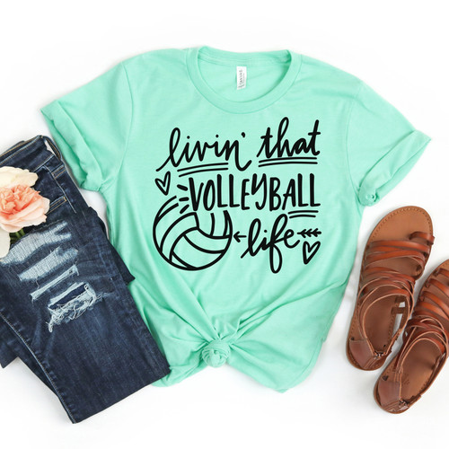 Livin' That Volleyball Life Tee Black Ink