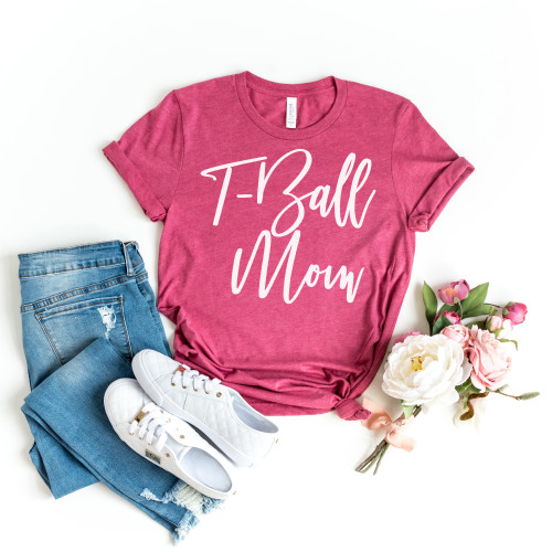 TBall Mom Tee White Ink
