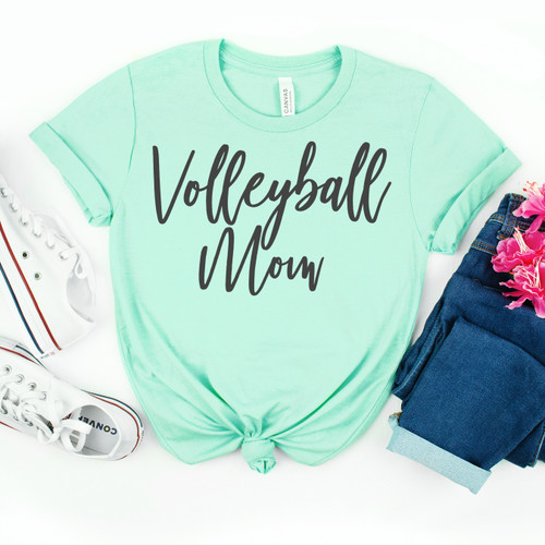 Volleyball Mom Tee Black Ink