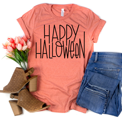Happy Halloween Tee Black Ink