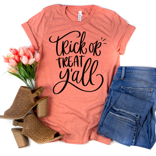 Trick Or Treat Y'all Tee Black Ink Trick Or Treat Y'all Tee Black Ink