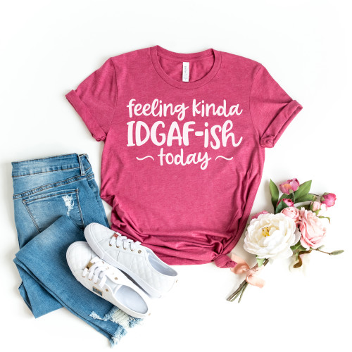 Feeling Kinda IDGAFish Today Tee White Ink