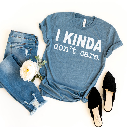 I Kinda Don't Care Tee White Ink I Kinda Don't Care Tee White Ink