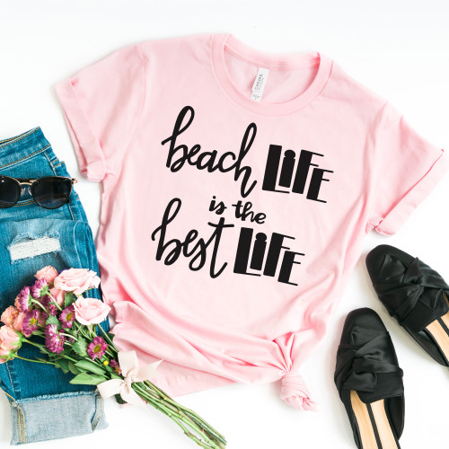Beach Bum Life Is The Best Life Tee Black Ink