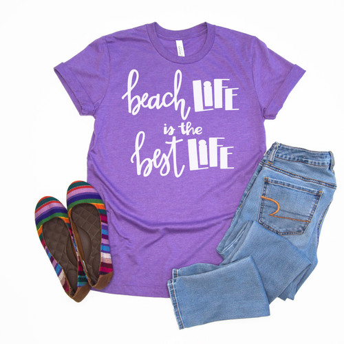Beach Bum Life Is The Best Life Tee White Ink