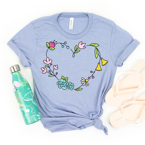 Floral Heart Tee