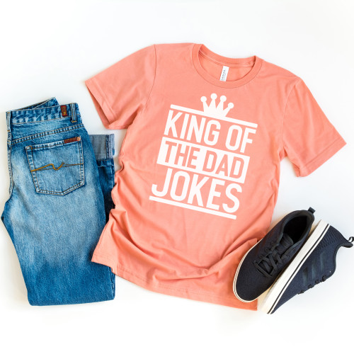 King Of The Dad Jokes Tee White Ink