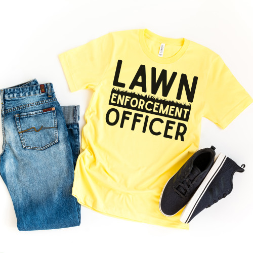 Lawn Enforcement Officer Tee Black Ink