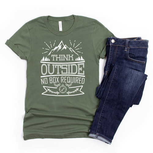 Think Outside Tee White Ink