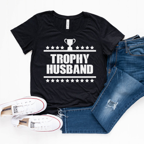 Trophy Husband Tee White Ink