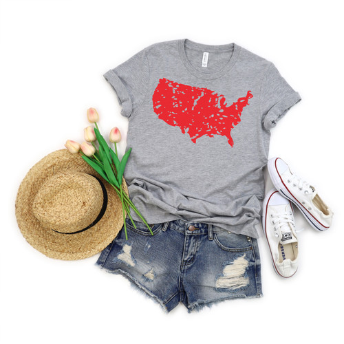 Distressed USA Tee