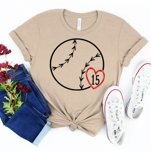 Custom Baseball Number Tee Black Ink Custom Baseball Number Tee Black Ink