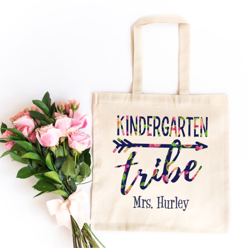 Floral Kindergarten Tribe Teacher Tote Bag