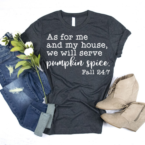 As For Me And My House Tee White Ink