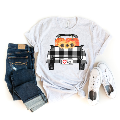 Plaid Pumpkin Truck Tee