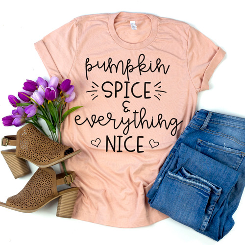 Pumpkin Spice Everything Nice Tee Black Ink