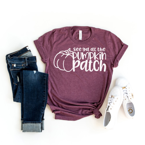 See Ya At The Pumpkin Patch Tee White Ink