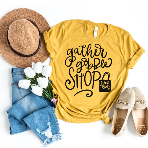 Gather Gobble Shop Tee Black Ink Gather Gobble Shop Tee Black Ink
