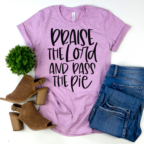 Praise The Lord And Pass The Pie Tee Black Ink