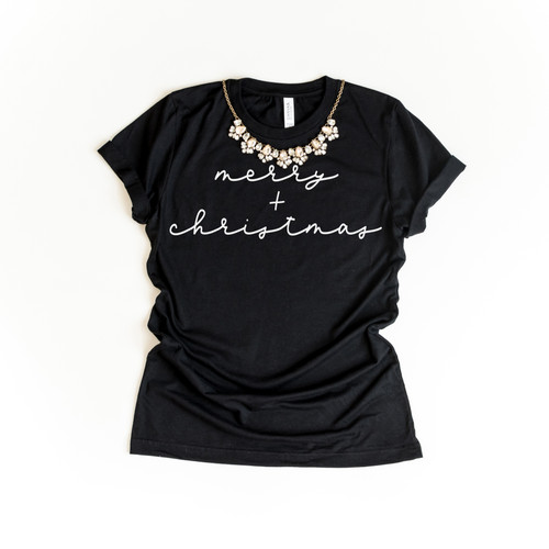 Merry and Christmas Tee White Ink