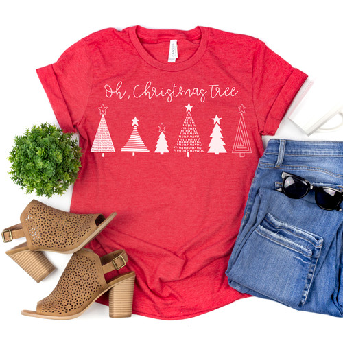 Oh Christmas Tree Tee White Ink