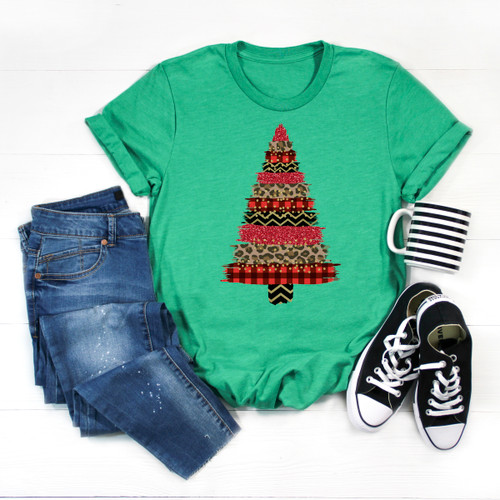 Plaid Christmas Tree Tee