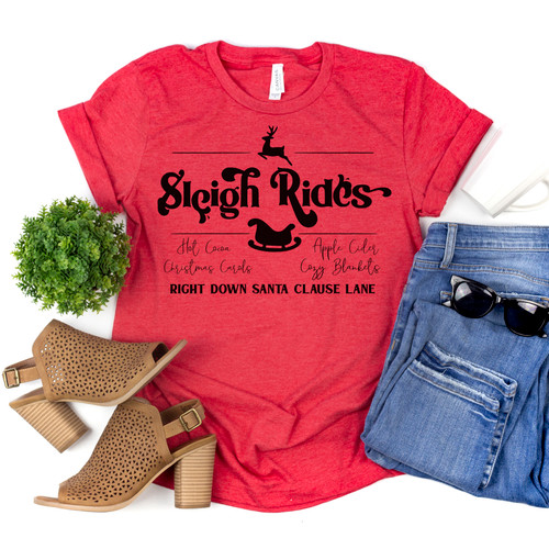 Sleigh Rides Tee Black Ink