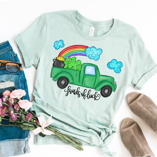 Loads Of Luck Green Truck Tee