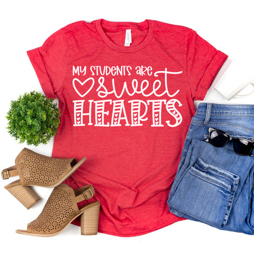 My Students Are Sweet Hearts Tee White Ink