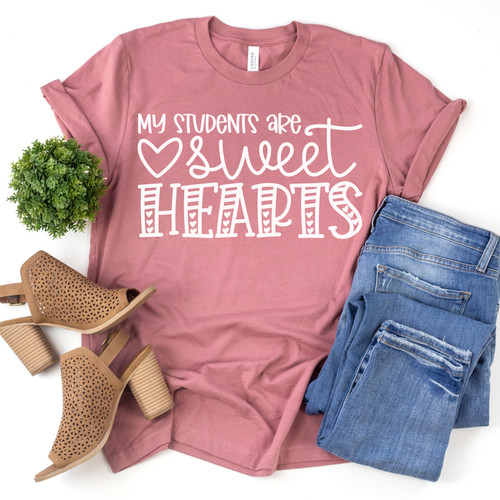 My Students Are Sweet Hearts Tee White Ink