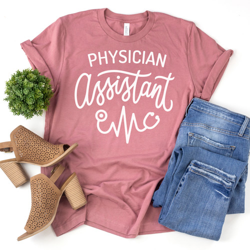 Physician Assistant Tee White Ink