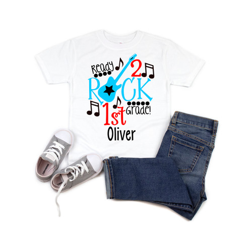 Ready To Rock 1st Grade Custom Kid's Tee