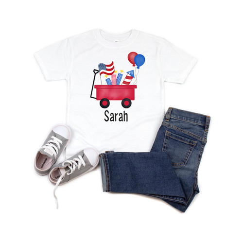 4th of July Wagon Custom Kid's Tee