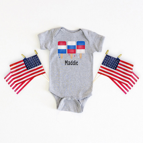 4th of July Popsicle Trio Custom Body Suit