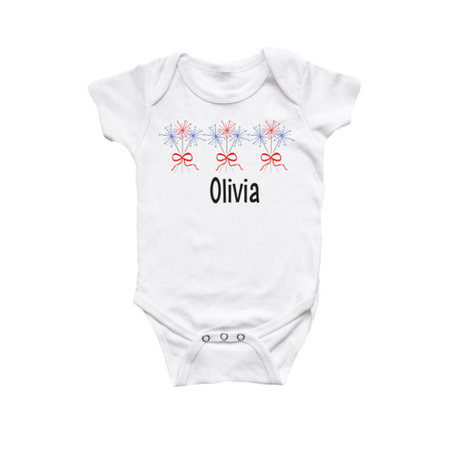 4th of July Sparkler Trio Custom Body Suit