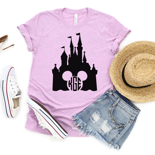 Personalized Monogram Castle Tee  Personalized Monogram Castle Tee