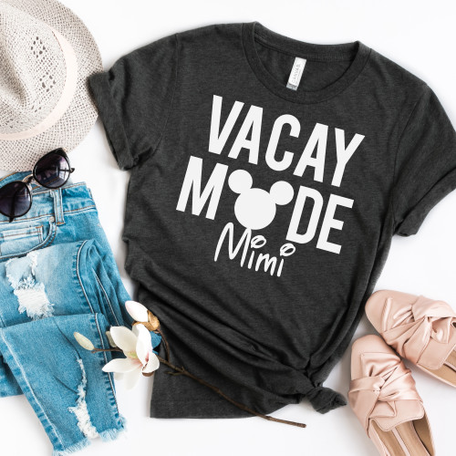 Personalized Vacay Mode Tee White Ink