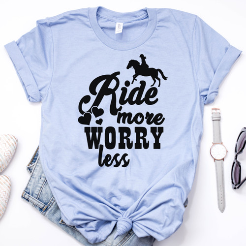 Ride More Worry Less Tee Black Ink